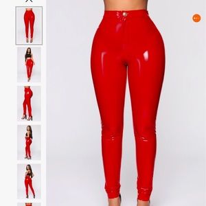 Late Night Texts Vinyl! Pants-Red